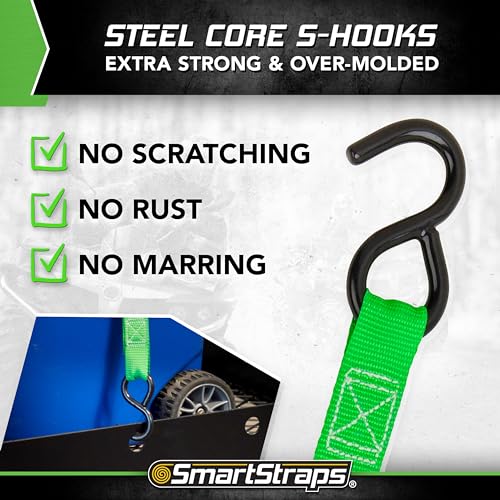 SmartStraps 10-Foot Cambuckle (4pk) 900 lbs Break Strength, 300 lbs Safe Work Load– Tie Down Fragile and Lighter Loads for...