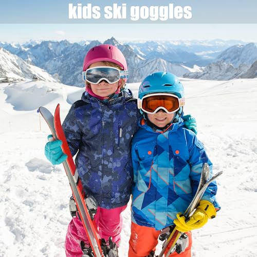 FEISEDY Kids Ski Goggles,Snowboard Goggles for Boys Girl Youth,OTG Anti Fog UV Protection Snow Goggles B0019