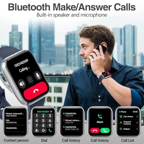 Smart Watch for Women Men with Bluetooth Call, Alexa Built-in Smartwatch, 1.83"DIY Dial Fitness Watch with Sleep Heart Rat...