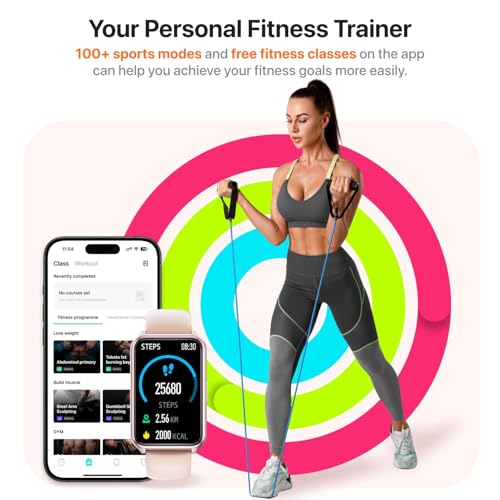 SGJIK Smart Watch Fitness Tracker with Make Call 24/7 Heart Rate Blood Pressure Sleep Monitor, 100+ Sports Modes, Calorie ...