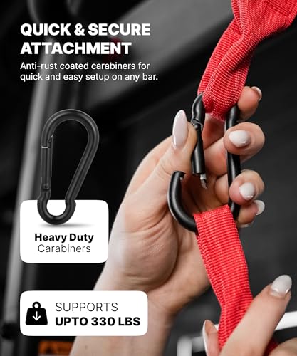 DMoose Fitness Hanging Ab Straps for Pull Up Bar & Core Strength Training - Soft Padded Exercise Straps for Ab Swing & Leg...