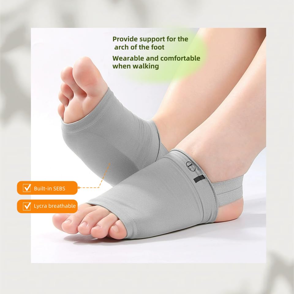 LUCKIEST MAP Night Foot Stretching Strap&Daily Arch Support Insoles Set For Plantar Fasciitis Foot Drop Pink