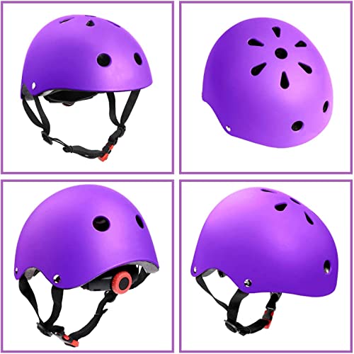 Kids Bike Helmet Skateboard Knee Pads - Kids Helmet Elbow Pads Wrist Guards Adjustable for 5~15yrs Girl Boy Kids Protectiv...