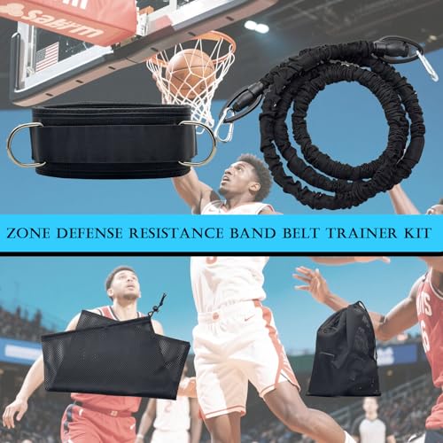 Hxszk Zone Defense Resistance Bands Training Kit - Basketball Defense Bands for Agility, Team Training and Athletic Traini...