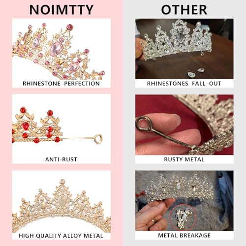 Crystal Tiara for Women and Girls – Rhinestone Princess Crown Headband Bridal Hair Accessories for Wedding, Birthday