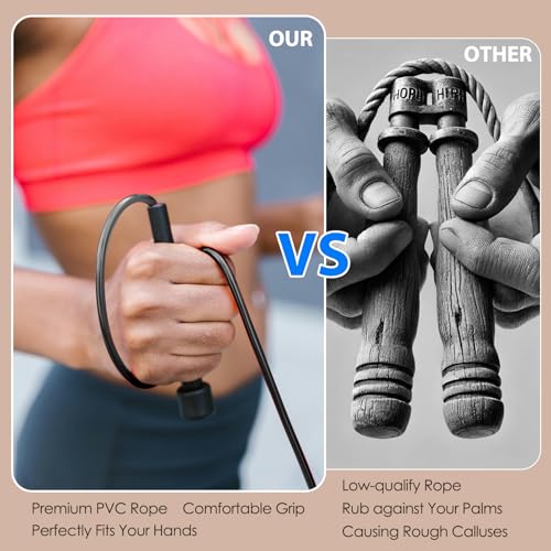 POCFOINY 2 Pack Jump Rope for Fitness, Speed Rope Skipping Rope for Men, Kids and Women, Jumping Rope for Workout, Tangle-...