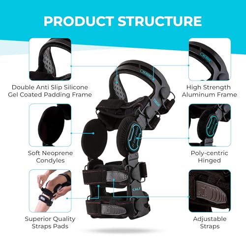 Z ONE Z1 K6 Hinged Unloader Metal Knee Brace for Men and Women - Knee Support for ACL, MCL, LCL, PCL, Sport Injuries, Mild...