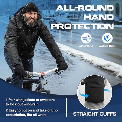 Sukeen Windproof Winter Gloves Men Women, 3M Thinsulate Warm Waterproof Ski Gloves for Cold Weather, Anti-Slip Touchscreen...