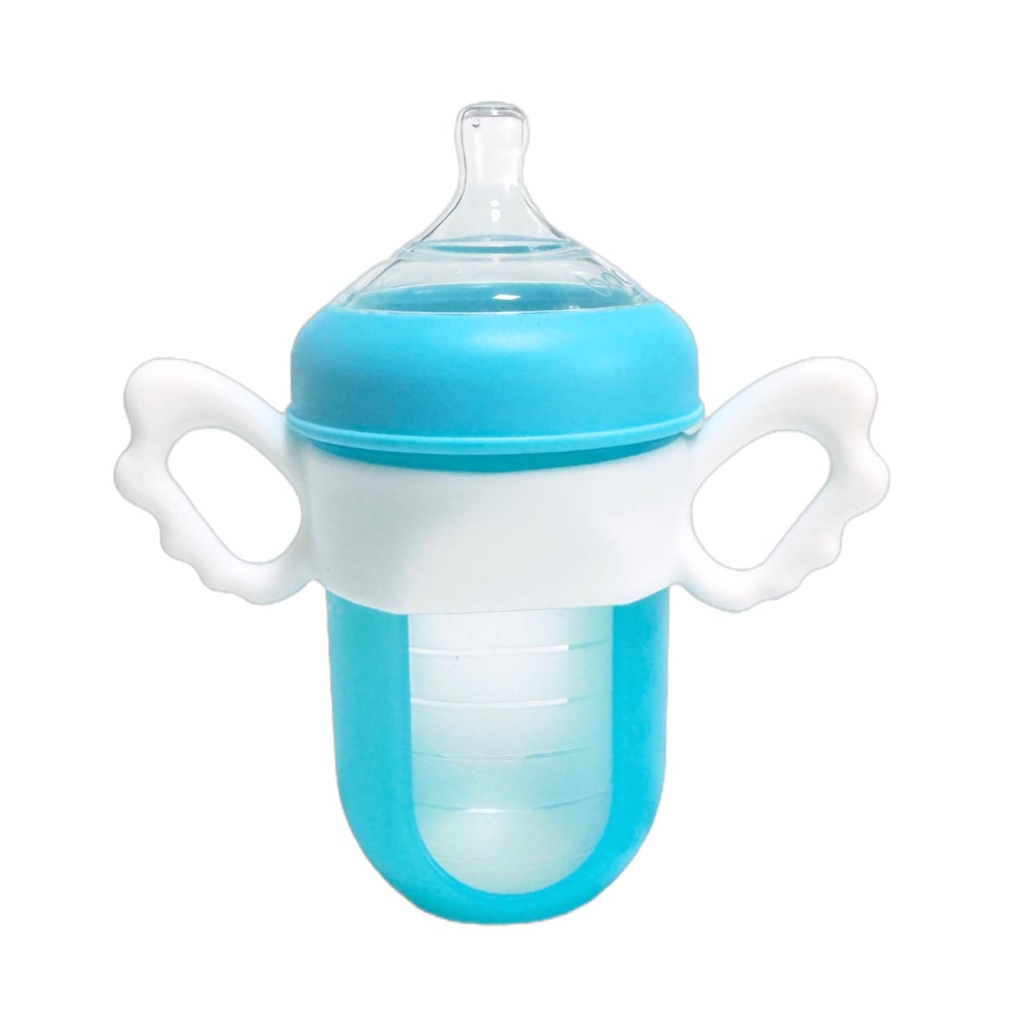 JXMYJR 4Pack Bottle Handles Compatible with Boon Nursh Reusable Silicone Pouch Bottles, Cute Wing Design, Silicone Bottle Holder for Easy Grip, Quick Install, Easy to Clean