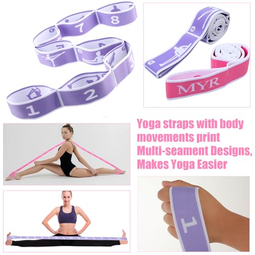 2 Pcs Kids Stretch Bands, 8 Loop Adjustable Dance Stretching Straps Practical Reusable Ballet Foot Stretcher for Children ...