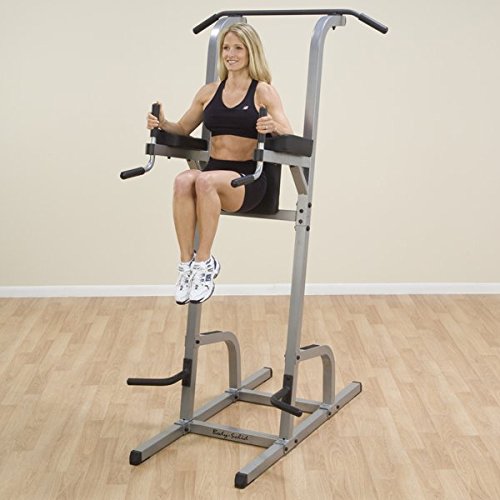 Body-Solid GVKR82 Multi-Function Power Tower With Vertical Knee Raise, Dip Station, Push-Up station, and Pull-Up Station F...