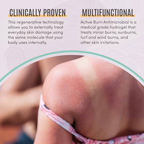 Active Skin Repair First Aid Skin Healing Burn Hydrogel - Natural, Non-Toxic, & No Sting Burn Ointment with Hypochlorus Ac...