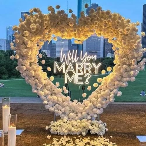 Will You Marry Me? Neon Sign -Size:23inch- Custom Large Wedding LED Neon Light Home Wall Decor Wedding Engagement Party Ba...