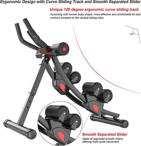 WINBOX Ab Machine Multi-Functional Exercise Equipment for Home Gym, Height Adjustable Abs Workout Equipment