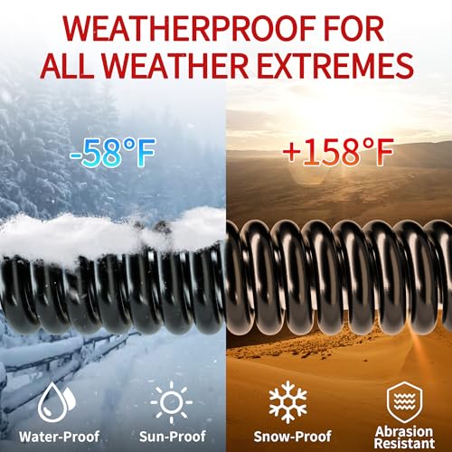 Skrizcable 16/3 50 FT Outdoor Extension Cord Waterproof, Weatherproof & Flame Retardant Black 3 Prong Power Cord Outside f...