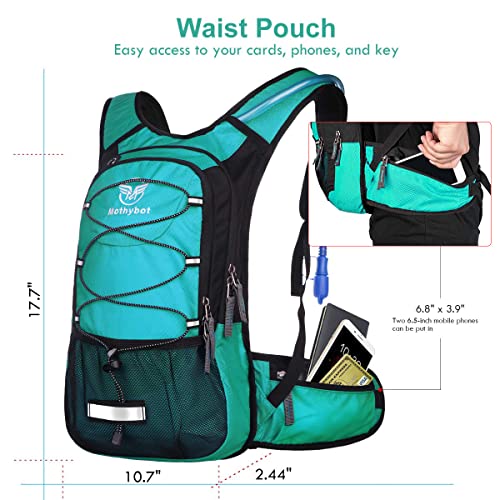 Mothybot Hydration Pack, Insulated Hydration Backpack with 2L BPA Free Water Bladder and Storage, Hiking Backpack for Men,...