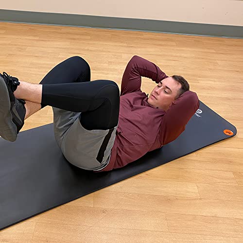 Body Sport 1/2 Inch Non-Slip Exercise Mat with Carry Strap for Men & Women - Thick Foam Surface for Yoga, Pilates, Fitnes...