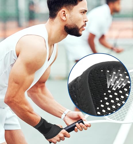 HiRui 2-Pack Ultra-Thin Mesh Wrist Wraps - Breathable, Adjustable Wrist Support for Workouts & Daily Use - Unisex Wrist Br...
