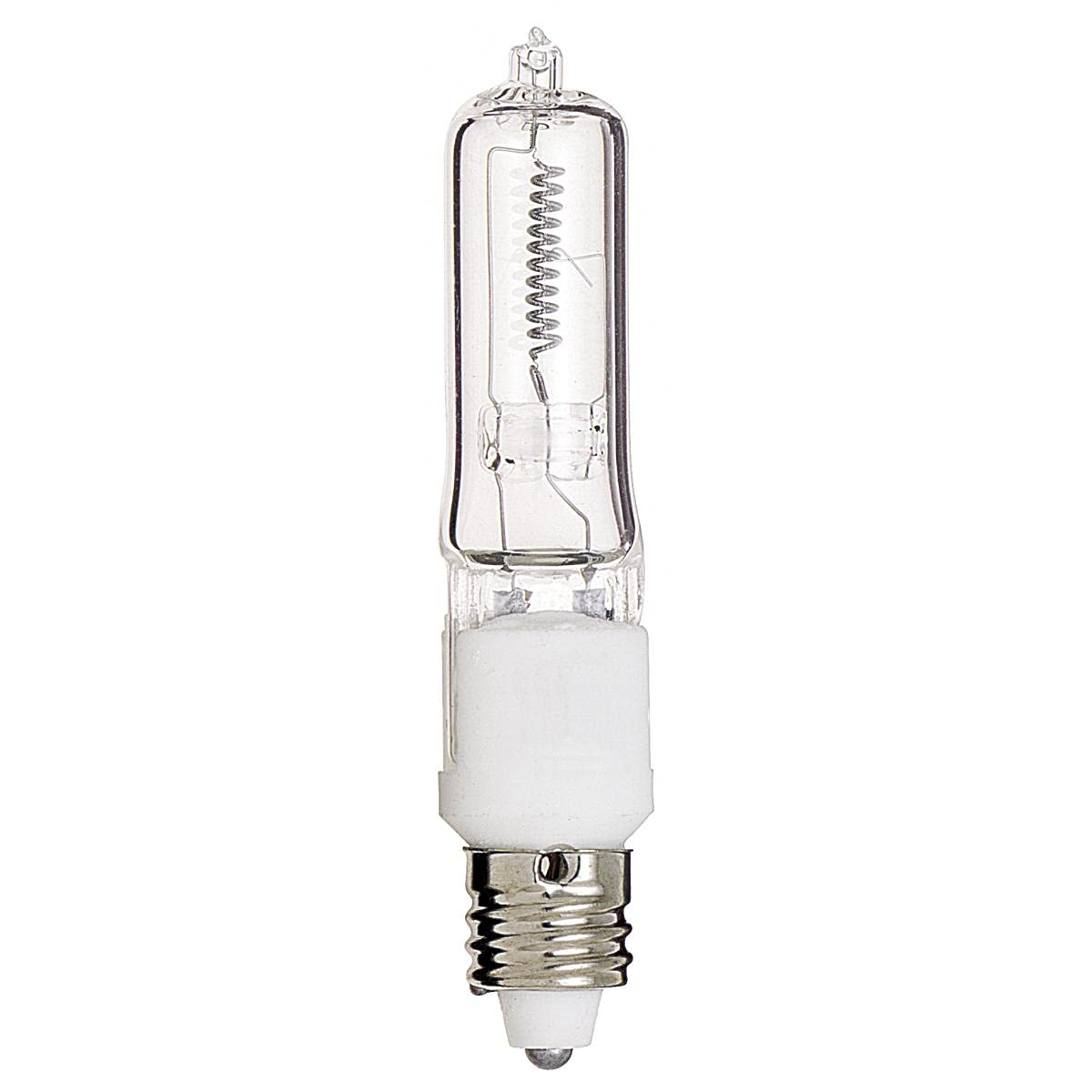 Satco S3108 T4.5 E11 Base Light Bulb, 120V, 150W, Clear Glass, 1 Count