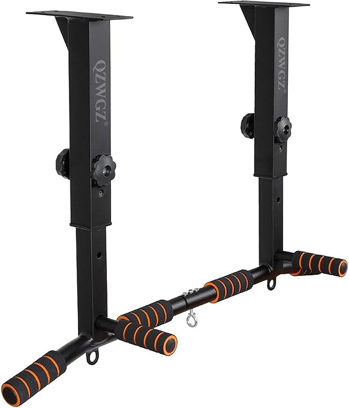 Height Adjustable Pull Up Bar, Heavy Duty Pull Up Bar, BarMount, Ceiling Mount, StrengthTraining Equipment for Home, Gym, ...
