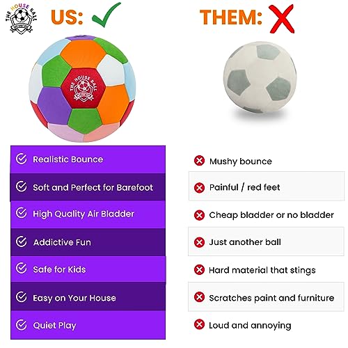 The House Ball - The Original Soft and Safe Indoor Soccer Ball Size 4 Created for Inside Your Home and Yard - Fun Soccer G...