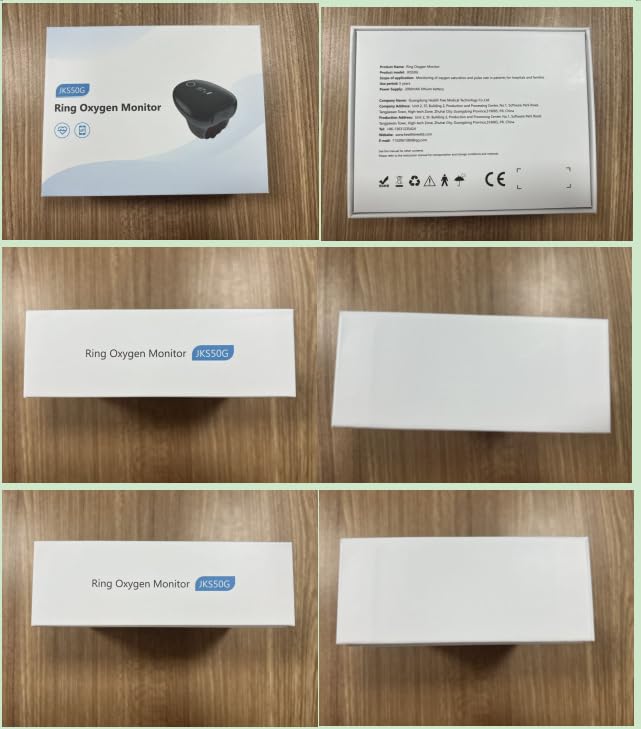 Pulse Oximeter O2 Ring Oxygen Monitor Blood Oxygen Saturation Continuous Recording of SpO2&PR Rechargeable Pulse Ox contin...