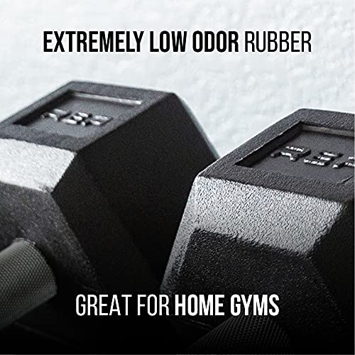 REP Fitness Rubber Hex Dumbbell Set, Adjustable Weight Pairs, Home Gym Equipment, Strength Training For Men Women, Black C...