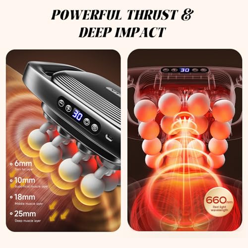 Jaxiuk Verniqo Massager, Husband 2.0 : Knot-Buster, 16 Head Massage Gun Set, 30 Intensity Levels & 3 Smart Modes, 50kg Dee...