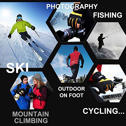 EnergeticSky Waterproof Winter Gloves,3M Thinsulate Ski & Snowboard Gloves for Men and Women,Touchscreen Gloves for Fishin...