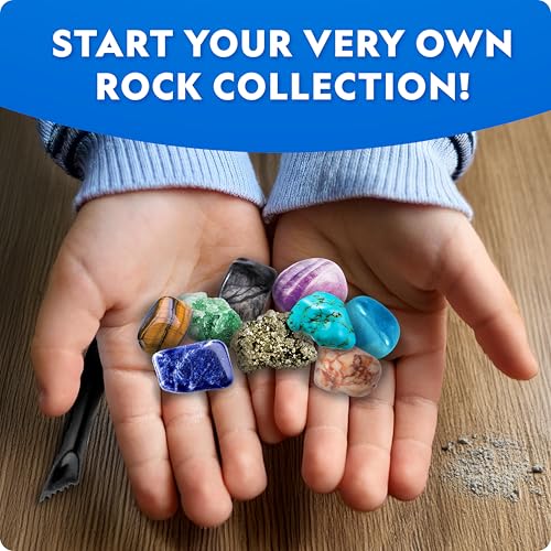 National Geographic Gigantic Gemstone Dig Kit – Excavate 100 Real Gems from a Giant Dig Brick, Gem Mining Kit for Kids, ST...