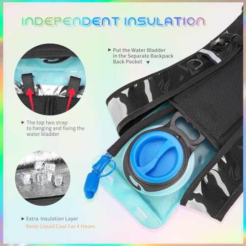 Cofurni Hydration Backpack with 2L Water Bladder, Raves Water Backpack, Lightweight Insulation Hydration Pack for Men and ...