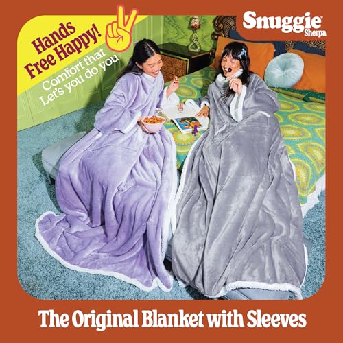 Snuggie The Original Wearable Blanket With Sleeves & Pockets | Cozy Oversized Throw for Men & Women | One Size, 71 x 54