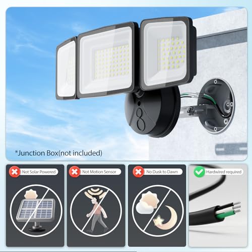 Onforu 130W LED Security Light, 13000LM Outdoor Indoor Flood Light Switch Controlled, IP65 Waterproof LED Exterior Floodli...