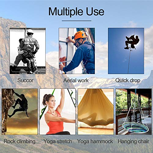 KIKIGOAL 2pcs Safety Daisy Chains Strong Climbing Strap Adjustable Nylon Strap Rope Yoga Pilates Stretching Straps