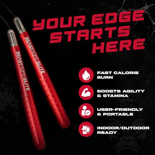 Beast Gear Jump Rope for Men and Women - Built for Speed, Premium Aluminium Jumping Rope for Advance Fitness - Boxing, MM...