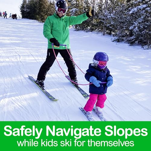 Slope Ropes Kids Ski Trainer to Teach Kids to Downhill Ski Safely with Proper Posture, Simple Harness Free Design, Fun for...