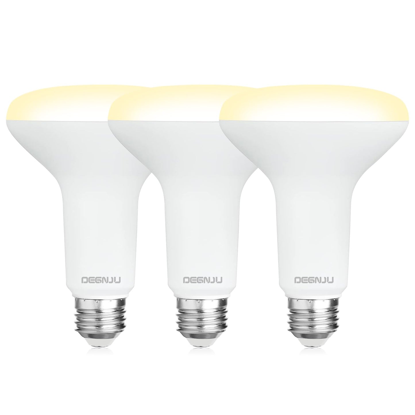 DEGNJU BR30 LED Bulb, Dimmable Flood Lights Indoor CRI80 7W Equivalent 65W 2700K Soft White 650 Lumens, 15000 Lifetime Hours Recessed Light Bulbs, Interior E26 Base LED Can Light Bulbs, 3 Pack