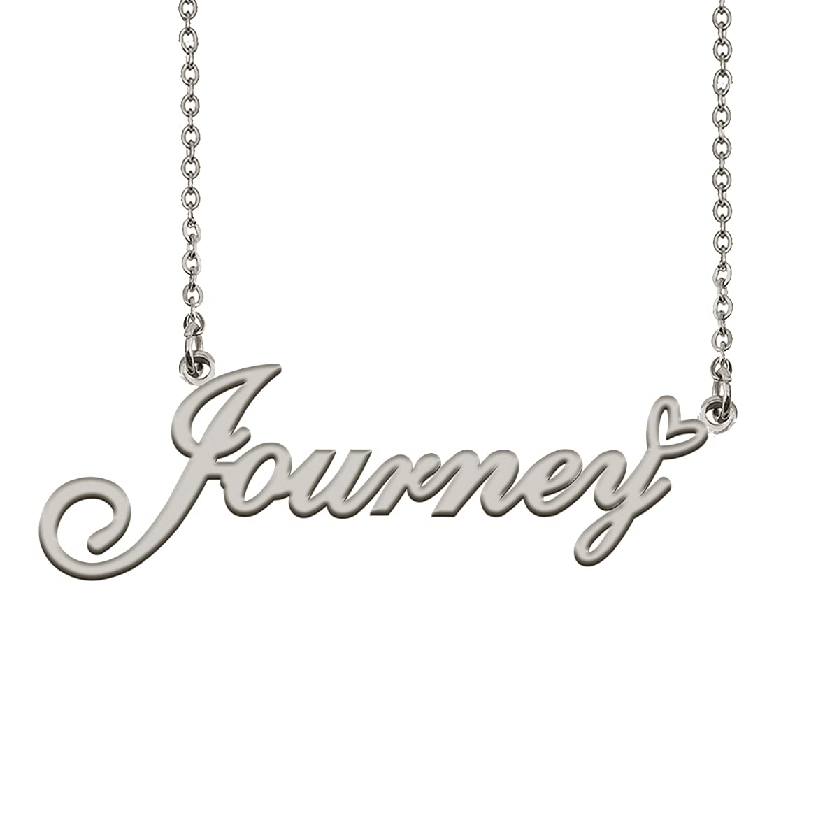 HUAN XUN Initial Name Necklaces Silver for Women Journey Necklace Heart Pendant Jewelry for Christmas