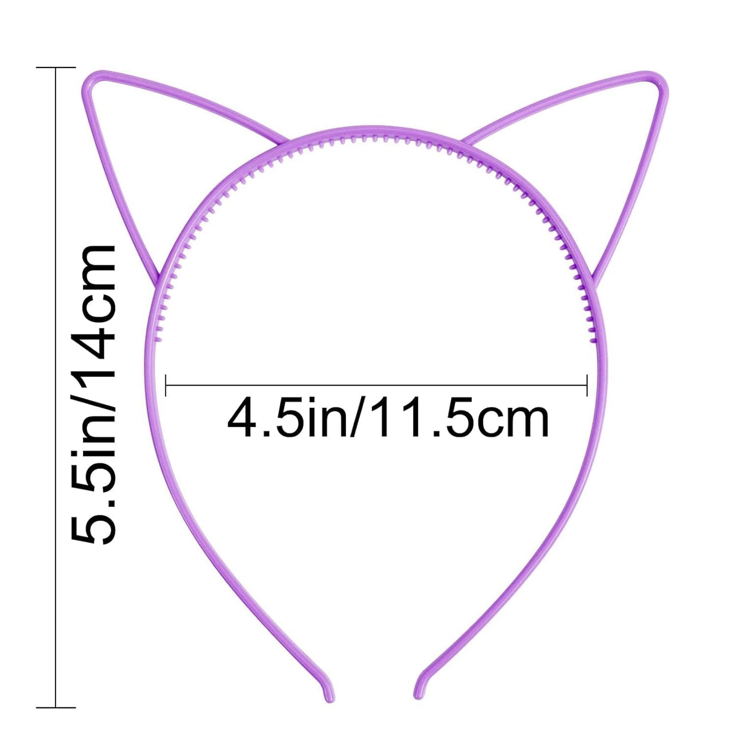 COCIDE 24Pcs Cat Ears Headbands Plastic Taylor Party Decorations Kitty Headbands for Girls Gabby Party Favors Birthday Supplies