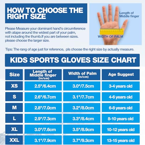 SIMARI Kids Winter Gloves Touchscreen Warm Thermal Water-Resistant for Boy Girl Running Cycling Snow Skiing in Cold Weather