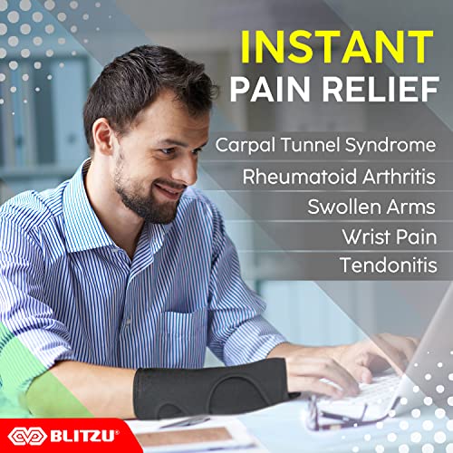Carpal Tunnel Wrist Brace Night Support with Splint Stabilizer & Palm Cushion, Adjustable and Fits Both Hands, Helps Relie...