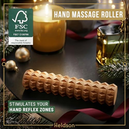 HELDSON® Wooden Therapy Massage Tools [6 Pieces] - Wood Rollers for Body Sculpting - Lymphatic Drainage Massager - Celluli...
