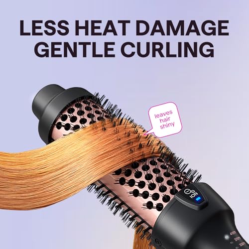 Wavytalk Updated Version Thermal Brush for Blowout Look, Blowout Express 1.5 Inch Ionic Thermal Round Brush Makes Hair Smo...