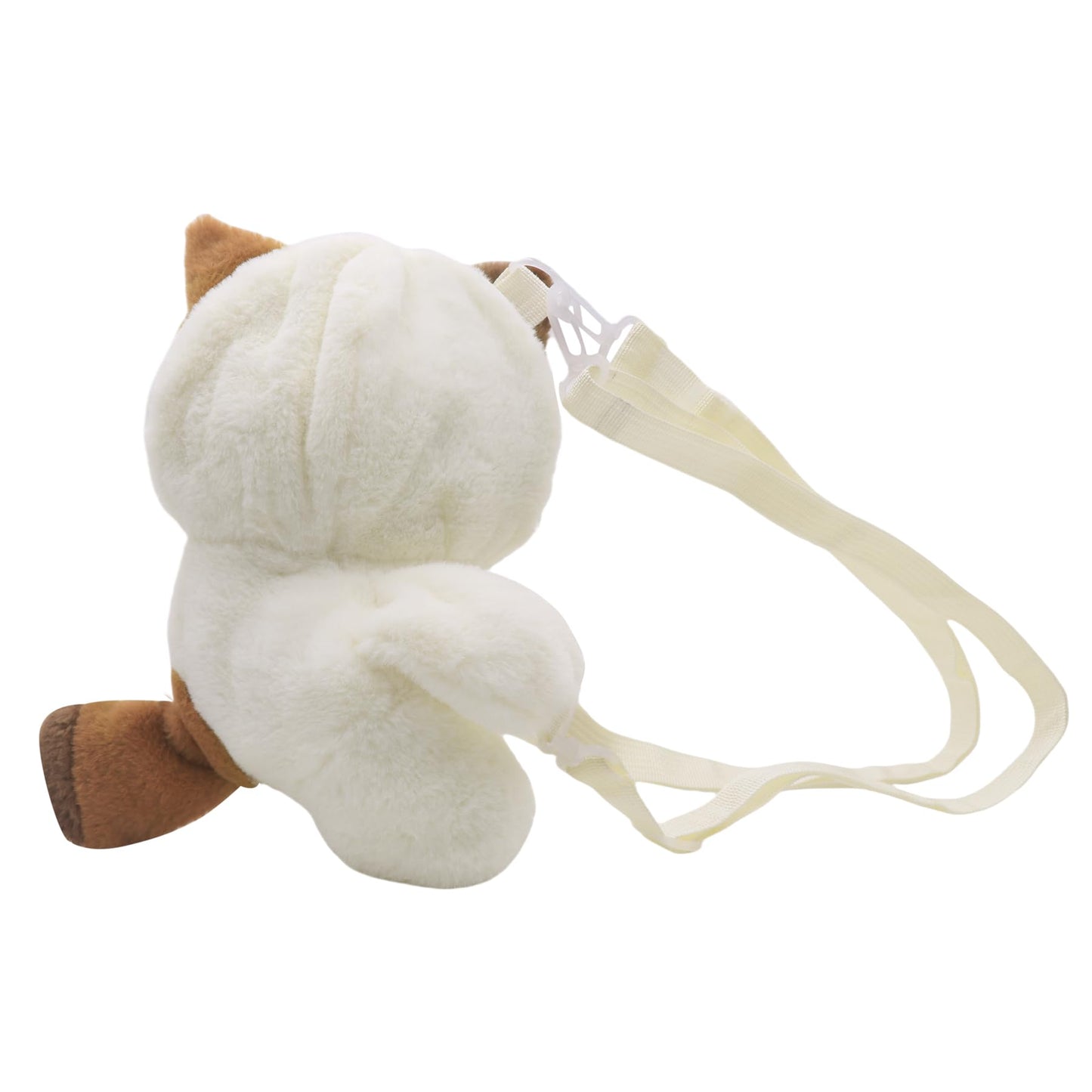 Amamcy Stuffed Animal Crossbody Bag for Girls Women Stuffed Cat Purse Kawaii Plush Kitty Purse Kitty Sling Bag Shoulder Bag