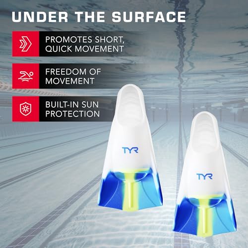 TYR Stryker Silicone Swim Fins - Adult Swimming Gear for Training and Racing