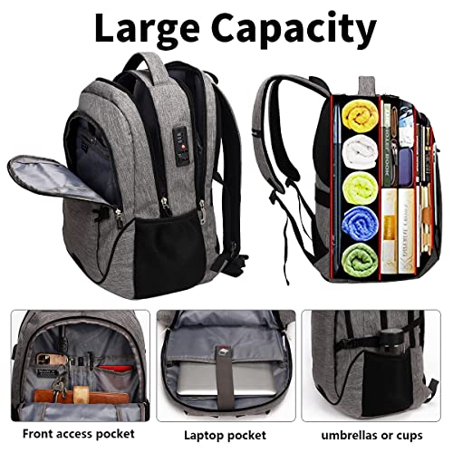 SHRRADOO Anti Theft Laptop Backpack Travel Backpacks with usb Charging Port for Women Men High School College Backpack Com...