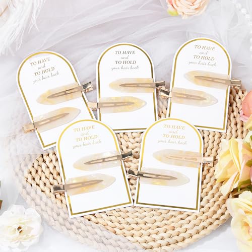 20PCS Bridesmaid Hair Clips No Bend Hair Clips Bridesmaid Hair Accessories Gifts Makeup Creaseless Glitter Hair Clip for B...