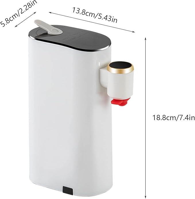 Mini Instant Hot Water Dispenser, Baby Bottle Warmer Formula Dispenser, Mineral/Bottled Water Dispenser, 5 Temperatures Choices, 1500W Portable Water Warmer for Office, Travel, Hotel (Single Machine)