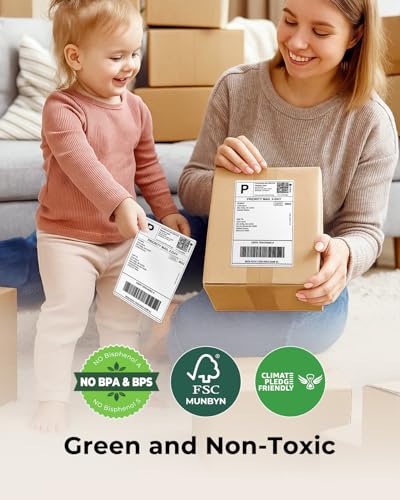 MUNBYN 4"x6" Direct Thermal Printer Label, Shipping Labels Compatible with Rollo, Jadens, Nelko, DYMO 4XL 1744907,1755120,...