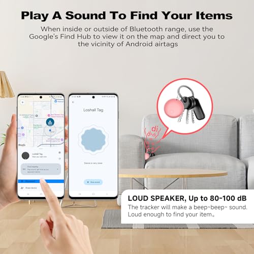 Air Smart Tag Tracker for Android, Google Android Tag Tracker Work with Google Find My Device (Find Hub), Key Finder/Lugga...